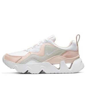 Nike Women's White & Blush Pink Low-Top Chunky Sneakers